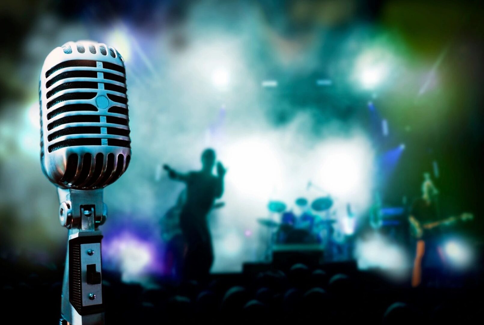 The band on stage